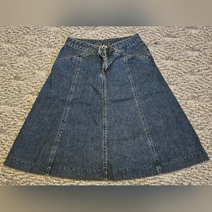 Gap midi denim skirt